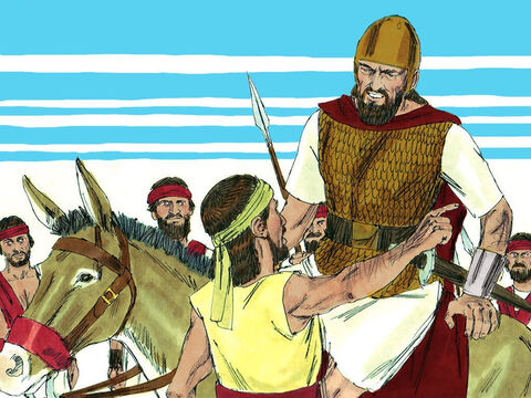 Ieroboam a fost viclean, şi a trimis nişte trupe în spatele armatei lui Iuda, pentru a-i ataca din spate. Regele Abia şi soldaţii săi au fost şi mai puţini, şi în capcană. Erau să fie atacaţi şi din faţă, şi din spate. – Imagine 14