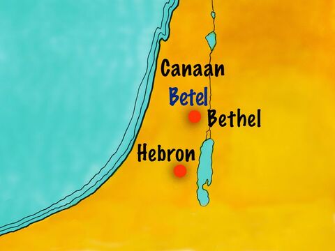 Avram s-a mutat spre vest de locul unde s-a stabilit Lot, la un loc numit Hebron. – Imagine 12