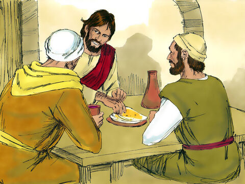 Astfel s-au dus după Isus, cine i-a dus la locul unde stătea, şi au stat de vorbă de la ora patru după masa până seara. Unul dintre ei era Andrei, fratele lui Simon (mai târziu numit Petru). – Imagine 4