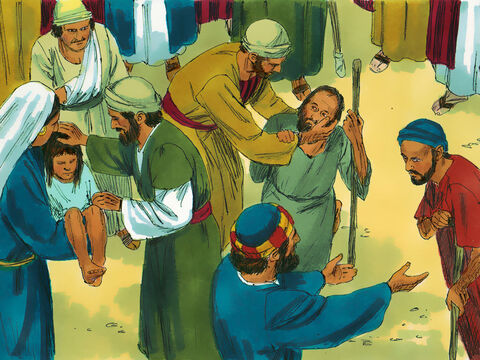 Puterea lui Dumnezeu s-a arătat prin minunile săvârşite de apostoli între oameni. Din ce în ce mai mulţi au început să creadă în Iisus. Oamenii i-au adus pe cei bolnavi afară pe străzi, şi s-au adunat mulţimi din satele din împrejurimi. Au fost vindecaţi cu toţii. – Imagine 1