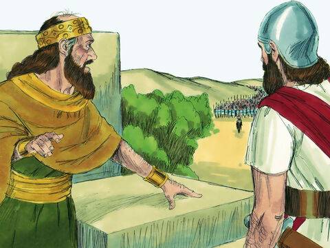 Ben-Hadad a primit aurul şi argintul luat de la Dumnezeu, şi a căzut de acord. I-a trimis pe conducătorii oştirilor sale împotriva lui Israel. – Imagine 9