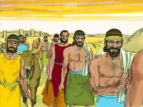 Au distrus oraşele din apropiere şi s-au întors la Ierusalim cu o mare pradă, cu oi, capre şi cămile. – Imagine 15