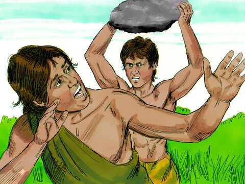 În timp ce erau acolo, Cain l-a atacat pe fratele ei, Abel, şi l-a omorât. – Imagine 7