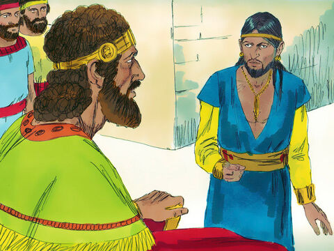 Regele David a aflat că a murit regele amoniţilor, Nahaş, şi în locul lui a început să domnească fiul său, Hanun. – Imagine 1