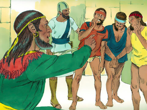 De aceea regele Hanun i-a umilit pe slujitorii regelui David: le-a ras barba pe jumătate şi le-a tăiat hainele pe jumătate până la coapse. – Imagine 4