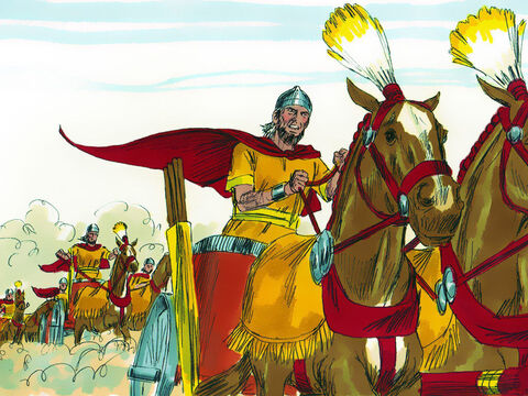 Primăvara David şi-a trimis oştirile sub conducerea lui Ioab pentru a asedia oraşul amonit, Raba. David a rămas acasă la Ierusalim. – Imagine 1