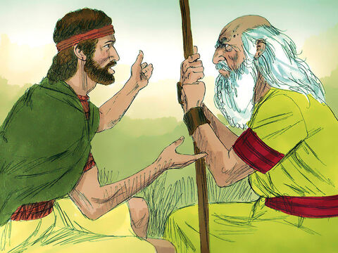 David a fugit la Rama, să-l întâlnească pe Samuel, şi să-i dea de ştiinţă ce lucruri i-a făcut Saul. – Imagine 13