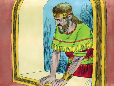 Când David a devenit rege, şi-a adus aminte de promisiunea dată lui Ionatan, fiul regelui Saul, că îi va arăta bunătate familiei sale şi urmaşilor săi. Ionatan şi Saul au murit amândoi în bătălia purtată împotriva filistenilor. În acea perioadă conducătorii noi deseori au omorât rudele regelui anterior, ca să scape de primejdia cu care aceştia ar ameninţa domnia lor. – Imagine 1