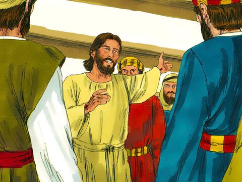 – De ce vă temeți și de ce aveți îndoieli? – a întrebat Isus. – Uitați-vă la mâinile și la picioarele mele. Eu sunt. Atingeți-mă să vă convingeți. Un duh nu are carne și oase, ca mine. – Imagine 16