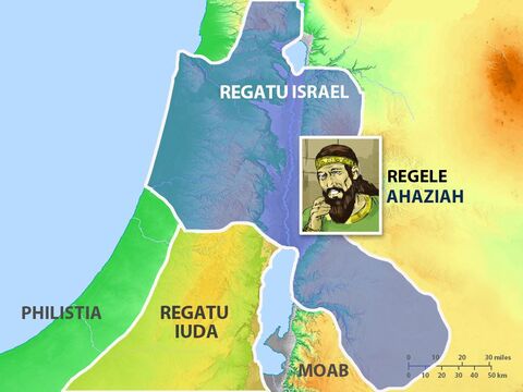 Când regele Ahab a murit, Ahazia a devenit regele Israelului, Regatul din Nord. Şi el a urmat exemplul rău al tatălui său, rugându-se la idoli. – Imagine 2