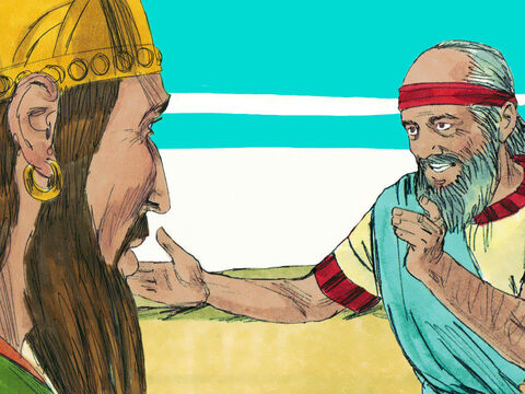 Obadia s-a grăbit să-l găsească pe regele Ahab și să-i spună că l-a găsit pe Ilie. – Imagine 7