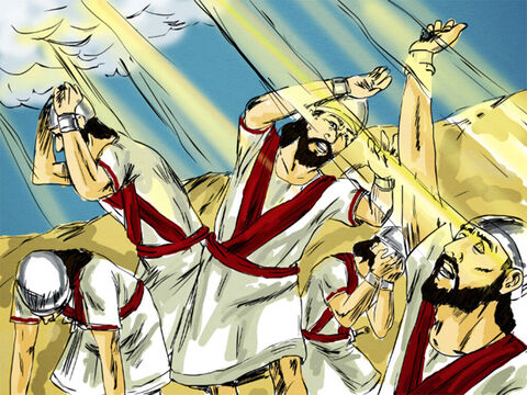 Când inamicii s-au apropiat, Elisei s-a rugat: „Te rog, loveşte-i pe aceşti oameni cu orbire!“ Dumnezeu le-a lovit cu orbire așa cum a cerut Elisei. – Imagine 5