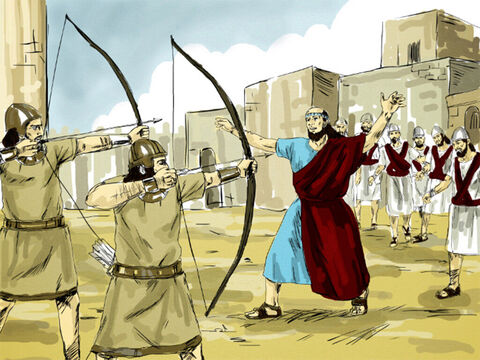 Când au ajuns în oraș, Elisei a zis: „Doamne, deschide ochii acestor oameni ca ei să poată vedea!“ Şi Domnul le-a deschis ochii, iar ei au văzut că erau captivi în orașul Samariei. Regele a înconjurat dușmanii și l-a întrebat pe Elisei:<br/>– Să-i ucid?<br/>– Nu-i ucide. I-ai ucide pe cei pe care-i iei captivi cu sabia şi cu arcul tău? – Imagine 8