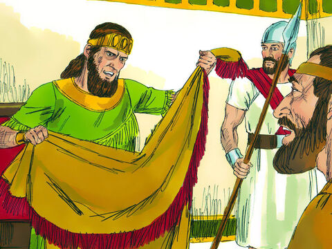 Regele Israelului a citit scrisoarea: „Îți trimit pe slujitorul meu, Naaman, ca să-l vindeci de lepra lui.“ Regele şi-a sfâşiat hainele şi a zis: „Sunt eu Dumnezeu ca să omor şi să înviez? De ce mă roagă acesta să vindec un om de lepra lui? Sunt sigur că caută numai un motiv de ceartă cu mine.“ – Imagine 5