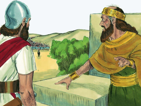 Când a auzit cât de disperați au devenit oamenii și ce sacrificii aduceau pentru a găsi mâncare, regele Ioram al Israelului a căutat pe cineva pe care să învinuiască. Și-a sfâșiat hainele, și a declarat:<br/>– Dumnezeu să se poarte cu mine cu toată asprimea, dacă capul profetului Elisei îi va rămâne pe umeri astăzi!<br/> – Imagine 3