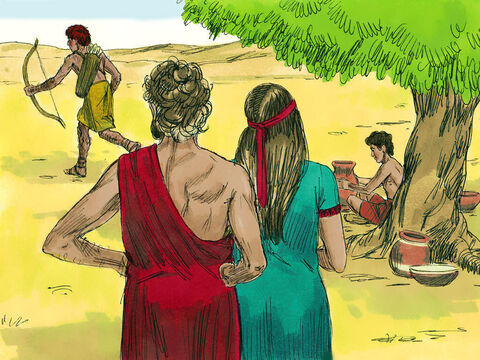 Într-o zi, Esau a pornit să vâneze. – Imagine 8