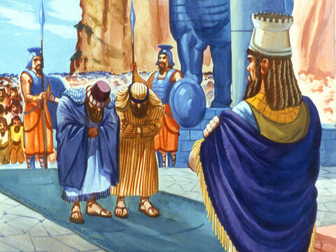 Cei doi caldei nu au pierdut timpul. Au raportat Regelui ceea ce văzuseră. Erau geloşi pe Şadrac, Mişac şi Abed-Nego. – Imagine 20