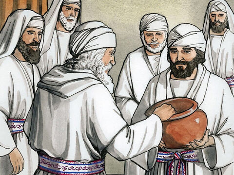 ...a ieşit la sorţi, după obiceiul preoţiei, să intre în Templul Domnului ca să tămâieze. – Imagine 6