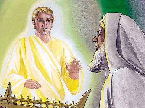 Atunci i s-a arătat un înger al Domnului, stând în picioare la dreapta altarului tămâierii. Când l-a văzut, Zaharia s-a tulburat şi l-a cuprins frica. – Imagine 8