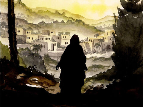 În zilele acelea, Maria s-a sculat şi s-a dus în grabă spre regiunea muntoasă, într-o cetate a lui Iuda. Ea a intrat în casa lui Zaharia şi a salutat-o pe Elisabeta. – Imagine 1