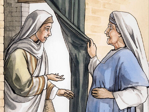 Când Elisabeta a auzit salutul Mariei, copilul a săltat în pântecele ei, şi Elisabeta a fost umplută de Duhul Sfânt. Ea a exclamat cu glas tare: „Binecuvântată eşti tu între femei şi binecuvântat este rodul pântecelui tău!“ – Imagine 2