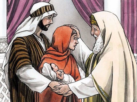 Simeon i-a binecuvântat şi i-a zis Mariei, mama lui Isus: „Iată, Copilul Acesta este rânduit pentru căderea şi ridicarea multora în Israel şi pentru a fi un semn care va stârni împotrivire, ca astfel să fie descoperite gândurile din multe inimi. Şi o sabie va străpunge chiar sufletul tău!“ – Imagine 8