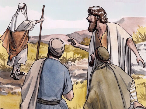 În ziua următoare botezului lui Isus, Ioan stătea iarăşi cu doi dintre ucenicii lui şi, văzându-L pe Isus trecând, a zis: „Iată Mielul lui Dumnezeu!“ – Imagine 1