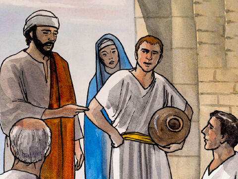 Erau acolo şase vase de piatră, puse după obiceiul de curăţire al iudeilor, în fiecare încăpând 75-115 litri. Isus le-a zis: „Umpleţi vasele cu apă!“ – Imagine 6