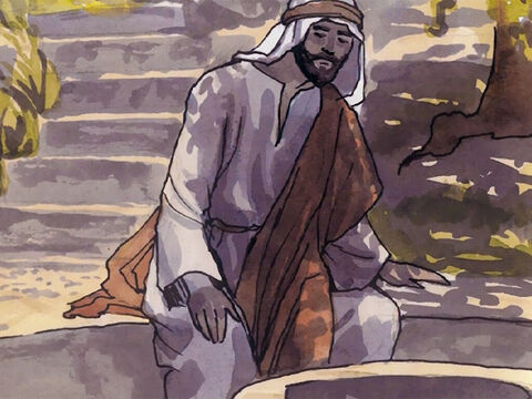 Acolo se afla fântâna lui Iacov. Isus, obosit de călătorie, S-a aşezat lângă fântână. Era în jurul amiezii. – Imagine 4