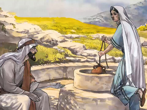 Isus i-a răspuns:<br/>– Dacă ai fi cunoscut tu darul lui Dumnezeu şi Cine este Cel Ce-ţi zice: „Dă-Mi să beau!“, tu însăţi I-ai fi cerut, şi El ţi-ar fi dat apă vie! – Imagine 8