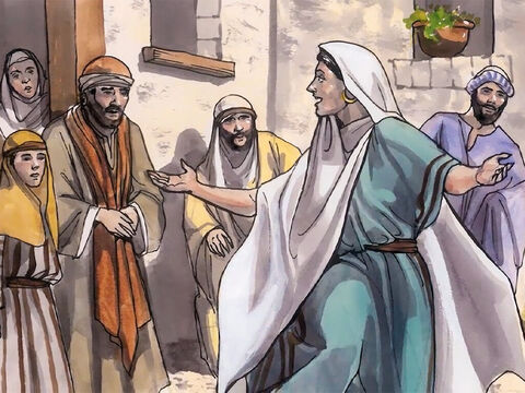 Femeia a lăsat urciorul, a plecat în cetate şi le-a zis oamenilor: „Veniţi să vedeţi un Om care mi-a spus tot ce am făcut! Ar putea să fie Acesta Cristosul?“ Ei au ieşit din cetate şi veneau spre El. – Imagine 8