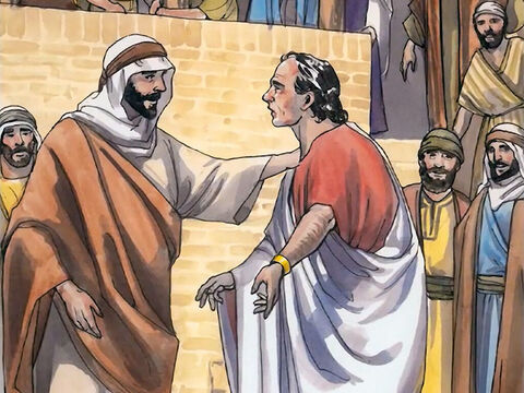 Slujbaşul regelui I-a zis:<br/>– Doamne, vino până nu moare copilaşul meu!<br/>Isus i-a răspuns:<br/>– Du-te; fiul tău trăieşte! – Imagine 7