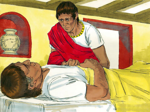Un slujitor al unui centurion a zăcut paralizat, se chinuia cumplit şi era aproape de moarte. – Imagine 1