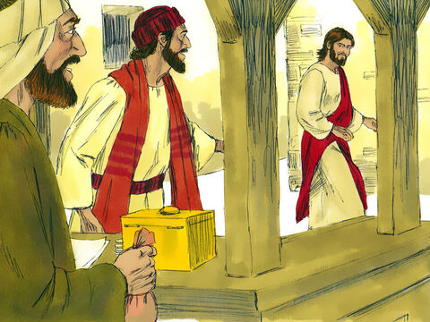Isus l-a văzut pe Matei şi i-a zis: – Urmează-Mă! Fii discipolul meu! Matei s-a ridicat, a lăsat totul şi L-a urmat. – Imagine 3