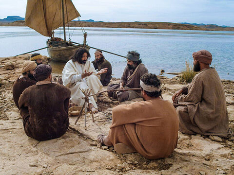 Isus îl întreabă pe Petru de trei ori dacă îl iubește, și de fiecare dată îl roagă să aibă grijă de oile Sale. (Ioan 21:15-25) – Imagine 8