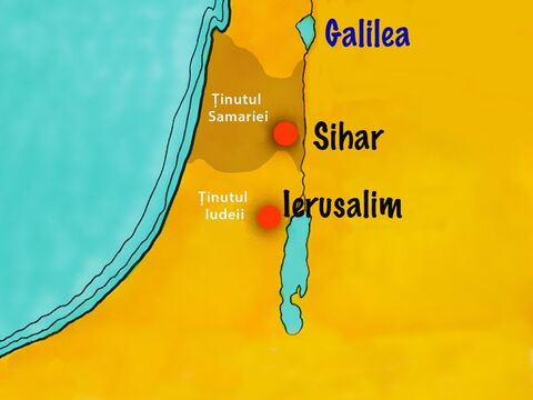 Între iudei şi samariteni era supărare şi mânie, şi nu vorbeau unul cu celălalt. La amiază, Isus şi ucenicii săi au ajuns lângă o cetate numită Sihar. – Imagine 2