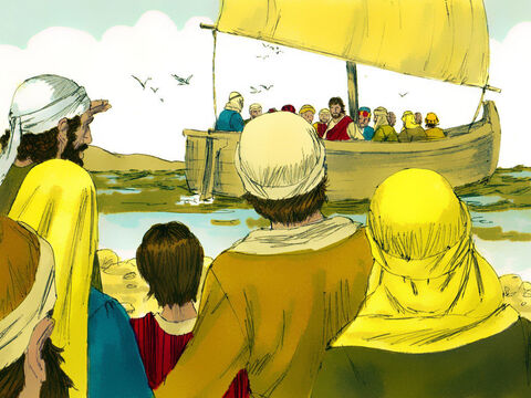Şi părăsind mulţimea, sau urcat pe o corabie, şi au plecat. – Imagine 2