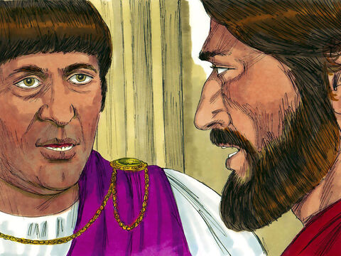 – Eşti Tu Împăratul iudeilor? întrebă Pilat.<br/>– Este aşa cum spui, răspunse Isus. – Imagine 2
