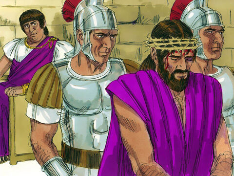 Pilat l-a eliberat pe Baraba, iar pe Isus L-a dat să fie biciuit şi răstignit. – Imagine 16