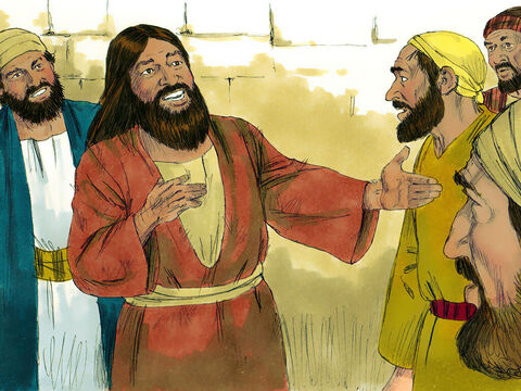 Bărbatul a plecat prin toată regiunea, şi le-a spus şi altora ce a făcut Isus cu el. Şi toţi oamenii se minunau. – Imagine 12