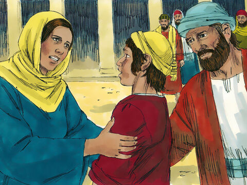 Maria L-a întrebat:<br/>– Copile, de ce ne-ai făcut aceasta? Iată că tatăl Tău şi cu mine Te-am căutat cu îngrijorare! – Imagine 8