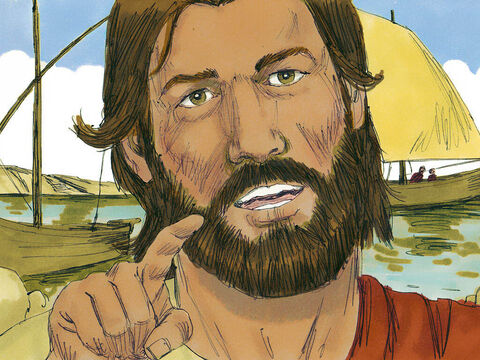 Era seara după o zi activă în care Isus a vorbit în faţa a mai mult de 5000 de oameni (şi le-a dat de mâncare într-un mod miraculos). Isus le-a spus ucenicilor să se urce într-o corabie şi să treacă marea înapoi spre Capernaum. El era să li se alăture mai târziu. – Imagine 1