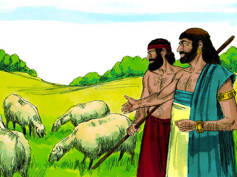 Capitolul 1: Iov era un om bogat, care trăia în ţara Uţ. Avea 7000 de oi, 3000 de cămile, 500 de perechi de boi şi 500 de măgăriţe şi un număr mare de slujitori. El era considerat cel mai bogat om din Răsărit. – Imagine 1