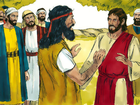 Isus s-a dus din Galilea la râul Iordan să fie botezat de Ioan. Când Ioan L-a văzut pe Isus, nu a vrut să-L boteze.<br/>– Nu e corect aşa. Eu am nevoie să fiu botezat de Tine. – Imagine 7