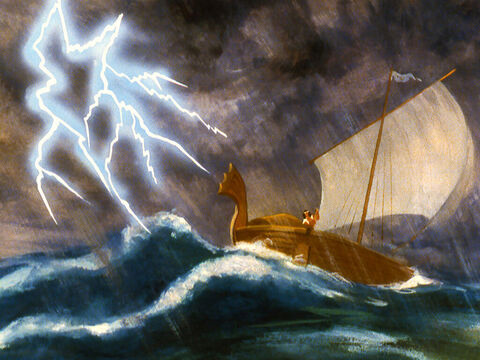 În timp ce dormea, Dumnezeu a creat o furtună mare, corăbierii nu văzuse aşa mare furtună niciodată. – Imagine 15