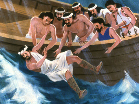 Ei l-au prins pe Iona, şi l-au aruncat în mare. Şi furtuna s-a oprit imediat. – Imagine 23