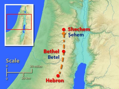 Iosif, deci, a pornit din Hebron în Şechem să-şi găsească fraţii. Când însă a ajuns acolo, nu i-a găsit. – Imagine 3