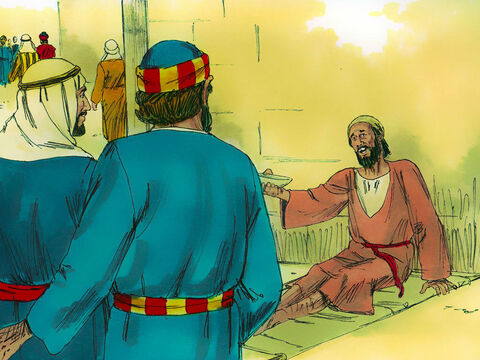 Când acest om i-a văzut pe Petru şi Ioan intrând în templu, le-a cerut nişte bani. – Imagine 2