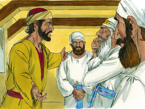 Atunci Iuda a părăsit casa, şi s-a dus la conducătorii preoţilor. A decis să-L dea pe Isus pe mâna lor.<br/>– Ce o să-mi daţi ca să-L dau pe mâna voastră? întreba el. – Imagine 11