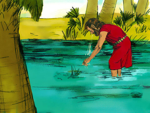 Şi când au ajuns la un loc, unde era apă, nu au putut să bea, pentru că apa era amară. (Au numit-o Mara, ceea ce înseamnă amărăciune în ebraică). – Imagine 3